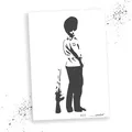 LaserCad Schablonen BANKSY Streetart (B059, Queen's Guard Pissing, DIN A4) Stencil für Graffiti, Airbrush, Kunst, Deko, zum Malen