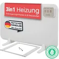 Heidenfeld 3in1 Tischheizung HF-TH120 | Infrarot Heizung Schreibtisch - Heizstrahler für Büro & Camping - LED Display - Tischheizer - Timer - 120... - Weiß