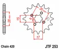 JT SPROCKETS Standard Stahlritzel vorne 253 - 420