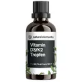 natural elements Vitamin D3 + K2 Tropfen – 99,7+% All-Trans K2VITAL® von Kappa + Vitamin D3