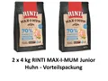 RINTI MAX-I-MUM Junior Huhn | 2 x 4 kg Hundefutter Vorteilspackung