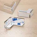 WELLGRO Kantenschutz eckig - Silikon Eckenschutz, 4 x 4 x 1,9 cm (LxBxH), transparent, BPA frei - Menge wählbar, Stückzahl:32 Stück