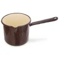 Brauner Emailletopf BROWN 12 cm, 1,2 l