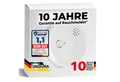 dedura Rauchmelder (10 Jahre Garantie BSI Zertifiziert nach DIN EN14604 inkl. 9V Batterie)