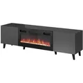 Mirjan24 Tv-Element, Anthrazit, Kunststoff, Rechteckig,Rechteckig, 181x50x42 cm, Wohnzimmer, Wohnwände, Lowboards, Lowboards stehend