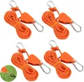 4 Stück Abspannseile mit Seilspanner, 4M Abspannseile Camping, Verstellbarer 