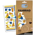 Farbviereck Fahrrad Aufkleber Die Maus WDR - Lizenzprodukt Fahrradaufkleber Elefant - Ente - Mäuse für Roller - Kinderwagen - Helm Mausaufkleber als Fahrradaufkleber R0014