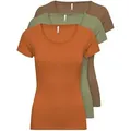 ONLY T-Shirt ONLLIVE LOVE NEW (3-tlg., 3er Pack) Figur betont, elastische Baumwollqualität schwarz M (38)