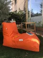 Hanah Home, Daybed - Orange, Sitzsack, Orange, 60 x 110 x 75 cm