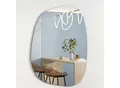 Albatros Designerspiegel Asymmetrisch 75 x 55 cm Wandspiegel oder Türspiegel, Moderne organische Form Spiegel Oval und Groß Asymmetrischer Spiegel unförmig und Rahmenlos
