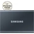 Portable SSD T7 2TB, Externe SSD grau, USB-C 3.2 Gen 2 (10 Gbit/s), extern