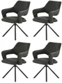 Esszimmerstuhl JOCKENHÖFER GRUPPE "Lambert", schwarz, schwarz, B:62cm H:86cm T:63cm, Stühle, Esszimmerstuhl, 4-Fuss-Stuhl, Drehfunktion (360), Lederoptik, bis 150 kg belastbar