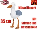 Trixie BE NORDIC Möwe Hinnerk Hunde-Spielzeug Stofftier Plüsch mit Raschelfolie