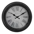 Wanduhr WESTMINSTER braun mit römischen Zahlen D29cm shabby chic Landhausstil
