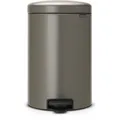 Brabantia International B.V. Brabantia Treteimer NEWICON, 20 Liter, Stylischer Abfalleimer mit herausnehmbaren Innenbehälter, Farbe: Platinum 11 40 45