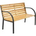 Juskys 2 Sitzer Gartenbank Modena aus Lackiertem Holz und Stahl