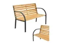 Juskys Gartenbank Modena – 2-Sitzer Sitzbank mit Armlehnen & Rückenlehne – 120x62x82 cm