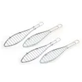 Tepro Grillzubehör Fischbräter Grill-Fischbräter Fischgriller 4er Set 42 cm