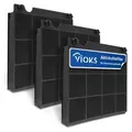 Aktivkohlefilter Set 3 x Alternativ Whirlpool 484000008575 für Model15 Dunstabzugshaube - Schwarz