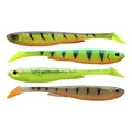 DAIWA Prorex Slim Shady, Flash Farbe-Set, 10,5cm, 8,0g, Gummifischköder, 4 Pieces, 15100-701