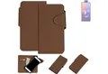 K-S-Trade Handyhülle für Asus Zenfone 6 (2019), Schutzhülle Klapphülle Kunstleder braun Handy Hülle Wallet Case