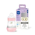 MAM Easy Start Anti-Colic Babyflasche (160 ml), besonders gut akzeptierte Milchflasche, Baby Trinkflasche mit Bodenventil gegen Koliken & Sauger Größe 1, 0+ Monate, Delfin