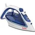 Tefal EasyGliss Plus FV5736, Trocken- & Dampfbügeleisen, Durilium Airglide Bügelsohle, 2 m, 220 g/min, Blau, Weiß, 45 g/min - Blau/Weiß