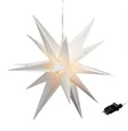 Spetebo Dekostern XXL 3D LED Weihnachtsstern warm weiß - 100 cm, 1 St., Advents Stern zum Hängen für Außen mit Timer Funktion