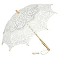 VON LILIENFELD Vivienne Sonnenschirm Spitze Hochzeitsschirm Brautschirm Accessoire elfenbein
