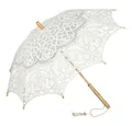 von Lilienfeld Stockregenschirm Hochzeitsschirm Brautschirm Vivienne Spitze Deko Sonnenschirm, Spitzenschirm