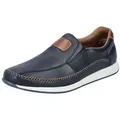 Rieker Slipper - Blau Glattleder Größe: 47 Normal - Blau - 47