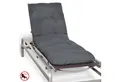 Beautissu Liegenauflage Auflage Sonnenliege Deckchair Flair RL, 190x60x8 cm, Graphitgrau, Polster für Sonnenliege Liegestuhl Auflage für Gartenmöbel