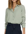 JDY Damen Musselin-Bluse JDYTheis Langarm 15271018 Desert Sage M