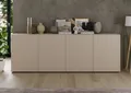 Home affaire Sideboard Rio Breite 240 cm, Kommode mit 4 Türen, Anrichte, geriffelte MDF-Fronten, modern u. elegant, viel Stauraum