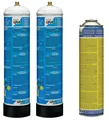 2x Sauerstoffflasche + 1x AT 3000 Mischgas für Schweißfix SF 3100 von CFH Löten