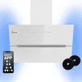 KKT KOLBE Dunstabzugshaube 60 cm 782 cbm/h Umluft Abluft Kopffrei Wandhaube Weiß Glas Smart WiFi App WLAN RGBW-LED-Beleuchtung ECCO6005WM