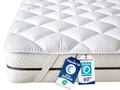 ZOLLNER Matratzenschoner in 140x200 cm - Topper mit praktischen Eckgummis - für Allergiker geeignet – Polyester - waschbar bis 60°C - Hotelqualität