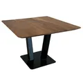 FineBuy Couchtisch quadratisch 60x60 cm Akazie Massivholz · Moderner Industrial Wohnzimmertisch mit Metallgestell · Handgefertigt · Natürlich & stabil Braun