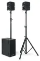 PA Anlage 1x Subwoofer 4x Hochtöner 640 Watt Lautsprecher Set Bluetooth DJ Aktiv