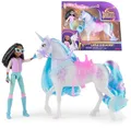 Unicorn Academy - Layla und Einhorn Glacier Set, ca. 12 cm Originalfiguren zur Netflix Serie mit abnehmbarem Sattel, Mähnen- und Schweifbürste und Zubehör, für Kinder ab 4 Jahren