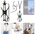 K-S-Trade Handyhülle für TCL 408, 3in1 Handykette Handyband Handykordel Halsband Smartphone-Ring