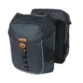 Basil Miles Doppeltasche – wasserdichte Packtaschen – 34 Liter – Schwarz/Orange – für Gepäckträger hinten