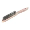 Lessmann Handdrahtbürste rostfrei gewellt 0,35mm 4-reihig