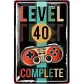 Blechschild 40 Schild Geburtstag Deko Geburtstagsschild 40 Mann für Gamer 20x30
