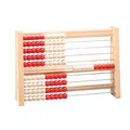WISSNER aktiv lernen - 100 er Rechenrahmen rot/weiss - RE-Wood