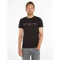 Tommy Hilfiger T-Shirt TOMMY FLAG HILFIGER TEE aus Bio-Baumwolle, Regular Fit schwarz L (50)