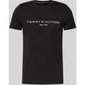 Tommy Hilfiger T-Shirt aus Bio-Baumwolle in Black, Größe L