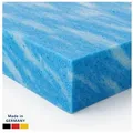 AM Qualitätsmatratzen, Topper Gelschaum weich, Basic Geltopper ohne Bezug, RG50, Made in Germany, H2, 4 cm hoch, 90x200 cm blau 90 cm x 200 cm x 4 cm