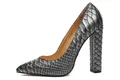 Giaro Pumps in Übergrößen Silber ALINA SILVER SNAKE große Damenschuhe