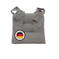 Bonvionn Stuhlkissen Sitzpolster Schleifenband Auflage Stuhlauflage extra dick für Esszimmerstühle Indoor Outdoor (Grau)